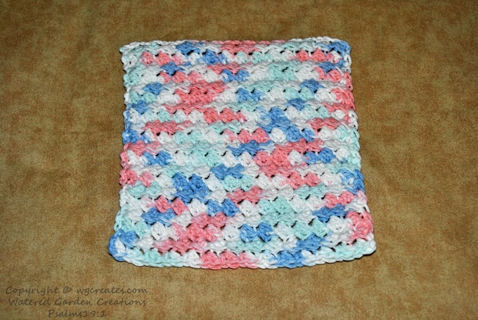 A fun colored dish cloth.