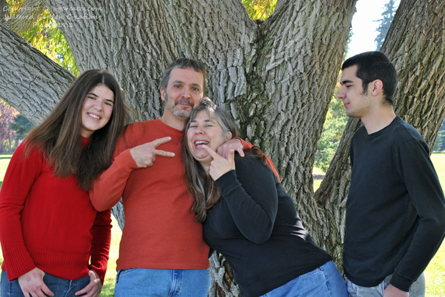 Having fun with the family during our family photos shoot.  :)